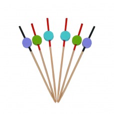 bamboo round color shape beads skewer