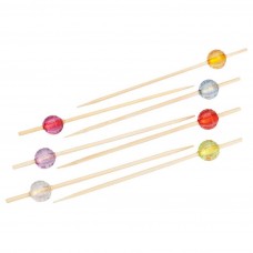 bamboo ball shape beads skewer