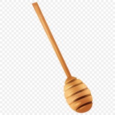 15 cm wooden round honey stick