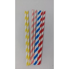 6*197mm Normal style striped paper straws